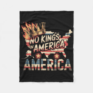 No Kings In America  Fleece Blanket