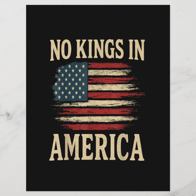 No Kings in America  Flyer (Front)