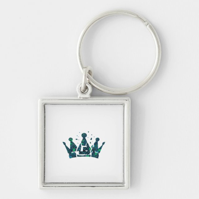 No Kings In America Freedom Aesthetic Key Ring (Front)