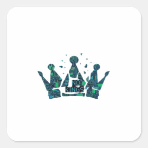 No Kings In America Freedom Aesthetic Square Sticker