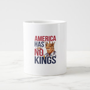 No Kings In America Funny America Has No King Poli Large Coffee Mug