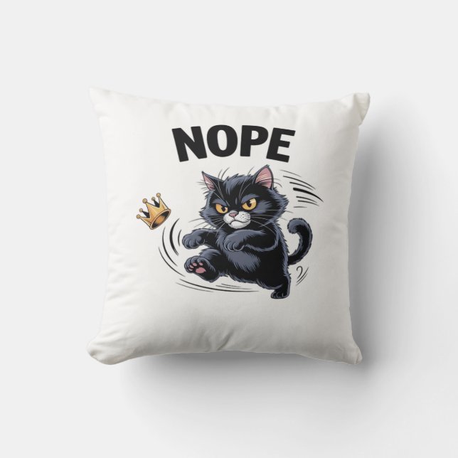 No Kings In America Funny Kicking Crown Classic Vi Cushion (Front)