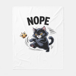No Kings In America Funny Kicking Crown Classic Vi Fleece Blanket