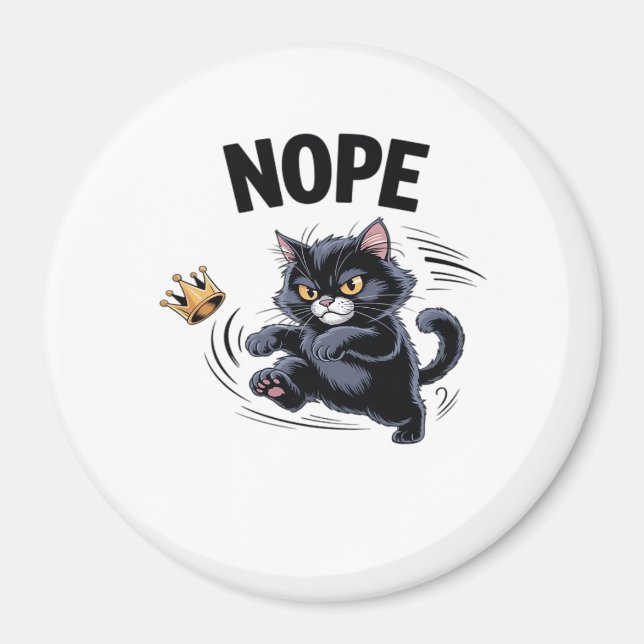 No Kings In America Funny Kicking Crown Classic Vi Magnet (Front)