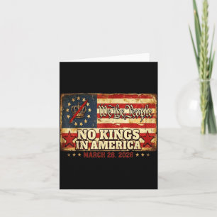 No Kings in America March 28 2026 No Kings Day Card