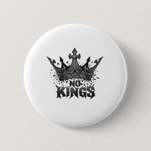 No Kings In America Minimal Clean 6 Cm Round Badge
