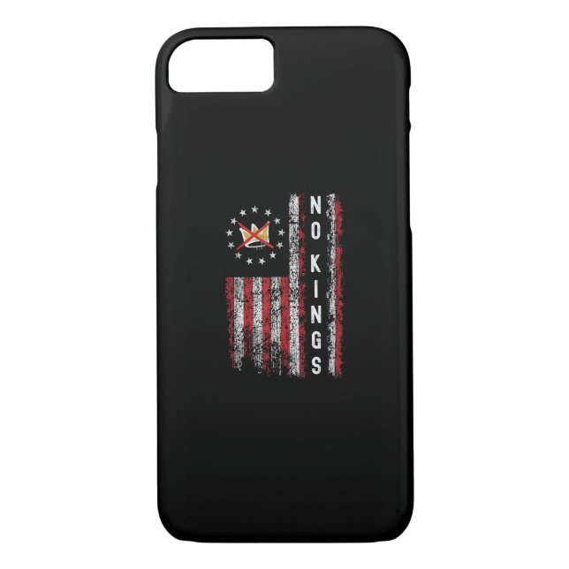 No Kings In America Minimal Clean Case-Mate iPhone Case (Back)