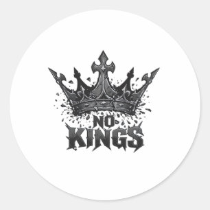 No Kings In America Minimal Clean Classic Round Sticker