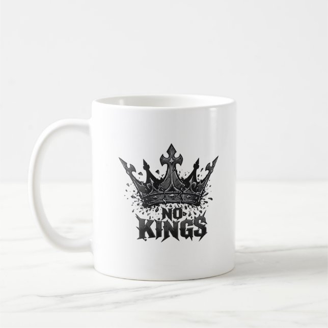No Kings In America Minimal Clean Coffee Mug (Left)