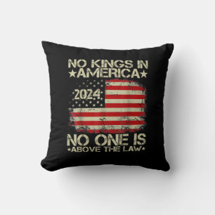 No Kings In America Minimal Clean Cushion