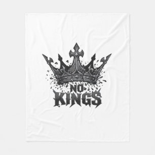 No Kings In America Minimal Clean Fleece Blanket