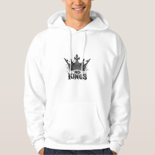 No Kings In America Minimal Clean Hoodie