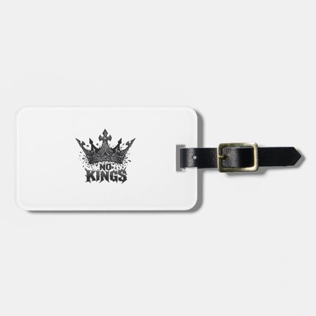 No Kings In America Minimal Clean Luggage Tag (Front Horizontal)