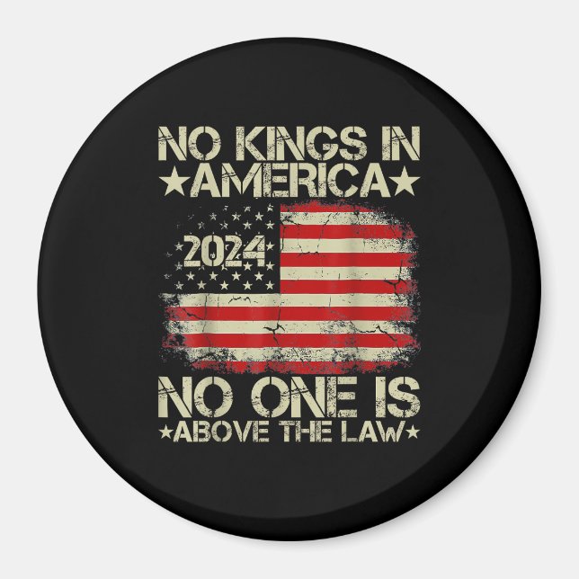No Kings In America Minimal Clean Magnet (Front)