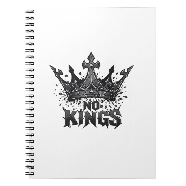 No Kings In America Minimal Clean Notebook (Front)