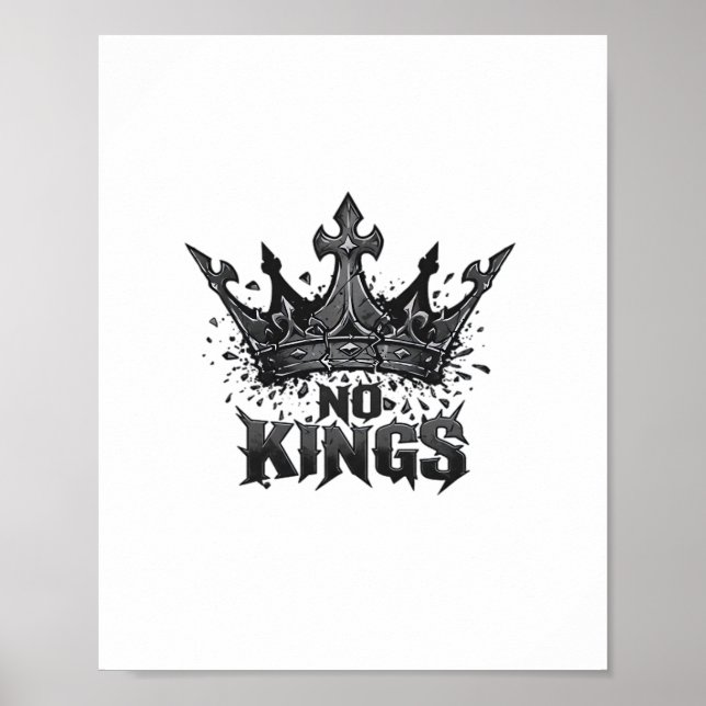 No Kings In America Minimal Clean Poster (Front)