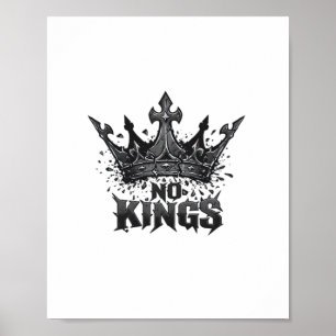 No Kings In America Minimal Clean Poster
