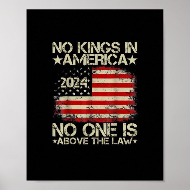 No Kings In America Minimal Clean Poster (Front)