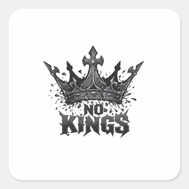 No Kings In America Minimal Clean Square Sticker (Front)