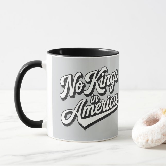 No Kings in America Mug (With Donut)