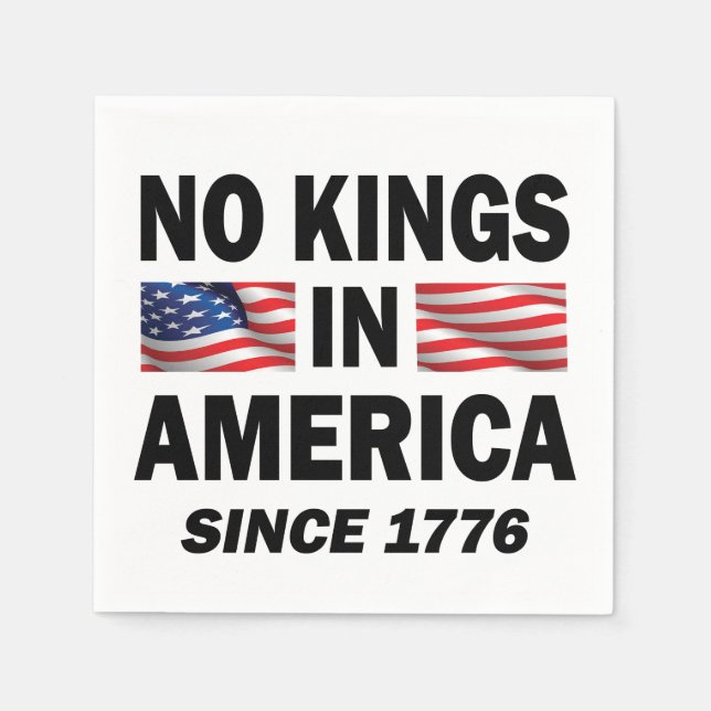 No Kings in America Napkin (Front)