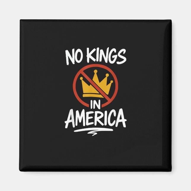 No Kings In America No Crown Minimal Clean Magnet (Front)