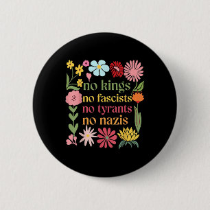 No Kings In America No Fascists We The People Poli 6 Cm Round Badge