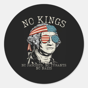 No Kings In America No Fascists We The People Poli Classic Round Sticker