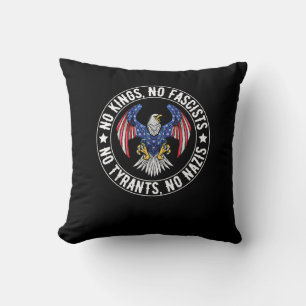 No Kings In America No Fascists We The People Poli Cushion