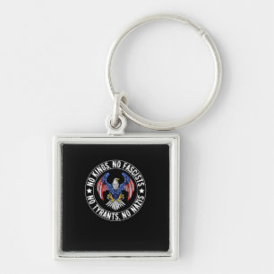 No Kings In America No Fascists We The People Poli Key Ring