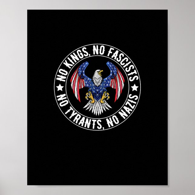 No Kings In America No Fascists We The People Poli Poster (Front)
