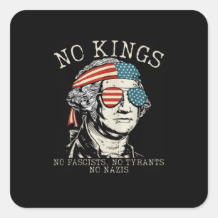 No Kings In America No Fascists We The People Poli Square Sticker