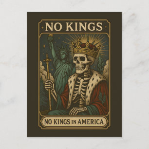 No Kings in America, No Kings Day Protest Holiday Postcard