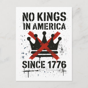 No Kings in America, No Kings Day Protest Holiday Postcard