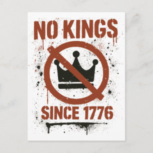 No Kings in America, No Kings Day Protest Holiday Postcard