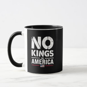No Kings in America Patriotic American Flag Mug
