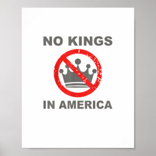 No Kings In America Patriotic Casual Poster