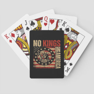 No Kings In America Patriotic Grunge Classic Vinta Playing Cards