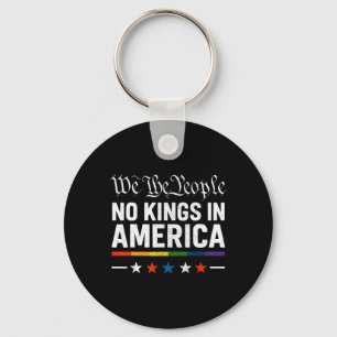 No Kings In America Patriotic Lgbt Pride Trans Pat Key Ring