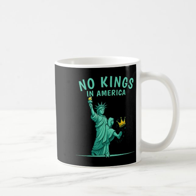 No Kings In America _ Patriotic Litical Design  Coffee Mug (Right)