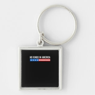 No Kings In America Patriotic Style Key Ring