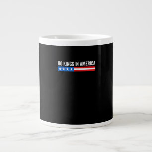 No Kings In America Patriotic Style Large Coffee Mug