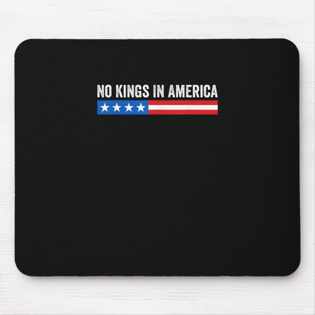 No Kings In America Patriotic Style Mouse Pad (Front)