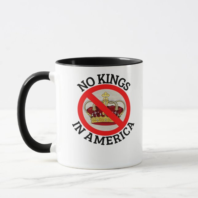 No Kings In America Patriotic Style Mug (Left)