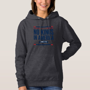 No Kings in America Patriotic Vintage Vector Desig Hoodie