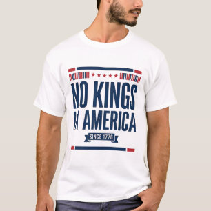 No Kings in America Patriotic Vintage Vector Desig T-Shirt