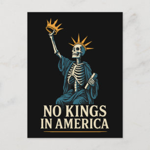 No Kings in America Protest Holiday Postcard