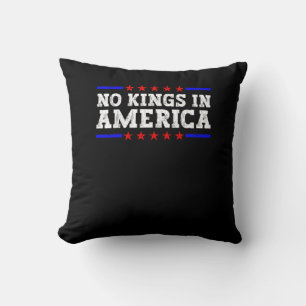 No Kings In America Resist Retro Vintage Graphic Cushion