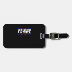 No Kings In America Resist Retro Vintage Graphic Luggage Tag