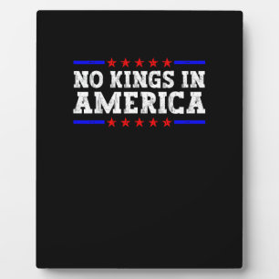 No Kings In America Resist Retro Vintage Graphic Plaque